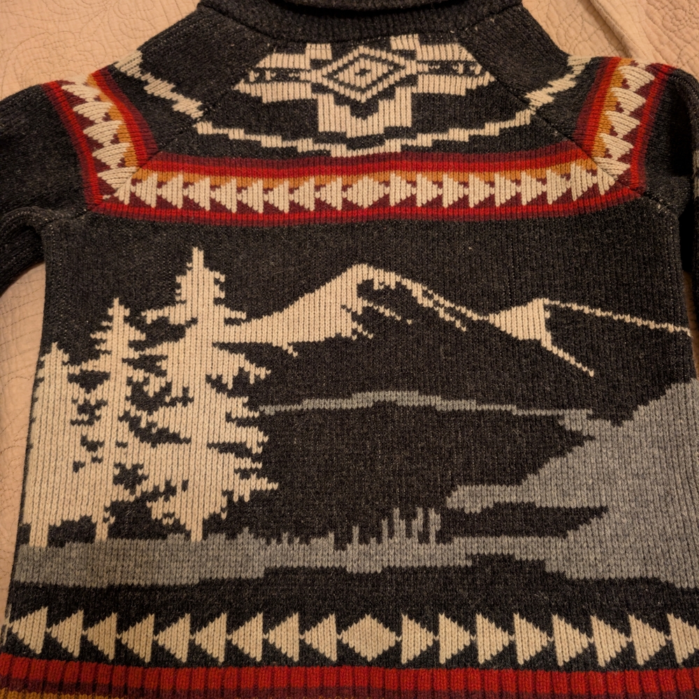Pendleton Alpine Cardigan Lambswool Sweater. Women's Size Small.